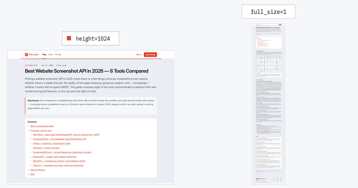 Full Page Screenshot vs Viewport Screenshot — What's the Difference?